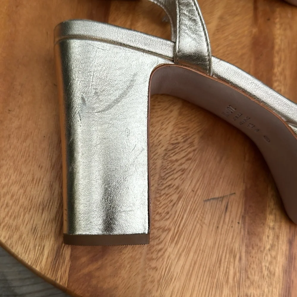 SCHUTZ Gold Platform Sandals - Picture 14 of 16